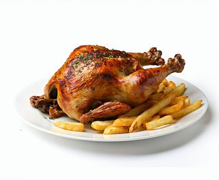 Cocosel la ceaun cu cartofi prajiti