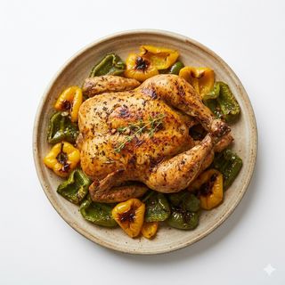 Pollo Asado Con Pimientos
