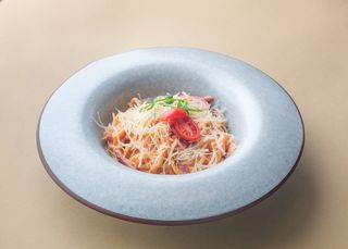 Спагетти с сыром Страчателла