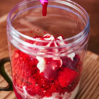 Red velvet in barattolo