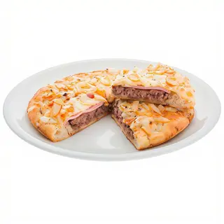Pizza Fugazza Rellena De Hamburguesa (23 Cm.)