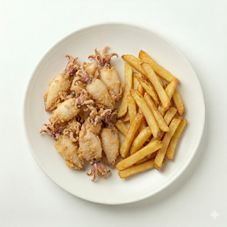 Chipirones Con Patatas Fritas
