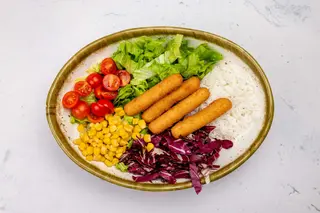 Poke bowl panirane kozice