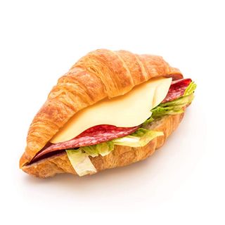 Salame, formaggio, insalata & mayo cornetti