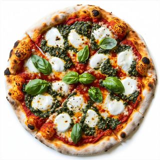 Pizza innovativa  fior di basilico