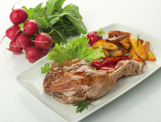 Pollo al forno con patate arrosto