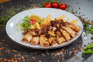 Lignje na žaru, pohovane, frigane