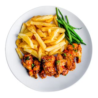 Chicken Wings & Rosemary Fries