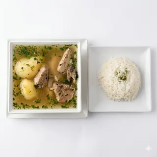 Caldo De Costilla Con Arroz