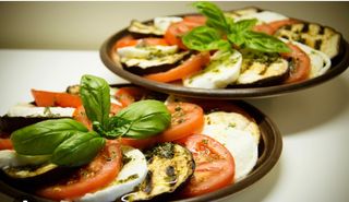 Verdure grigliate con mozzarella
