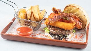 Crispy cheese burger