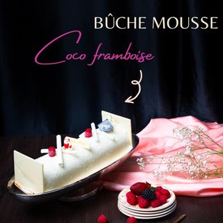Bûche Coco framboise 
