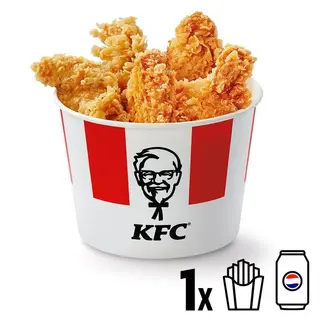 Menu Bucket 2 Tender Crispy, 3 Hot Wings
