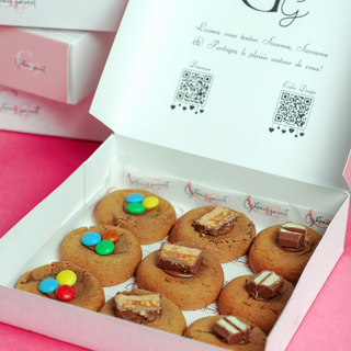 Boîte 9 Cookies avec toppings