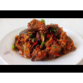 Fried goatmeat