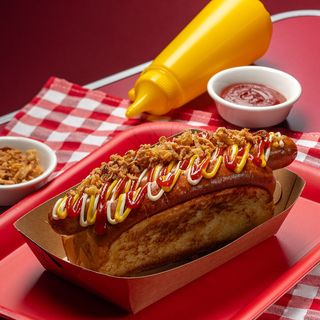 Хот дог з копченою сосискою