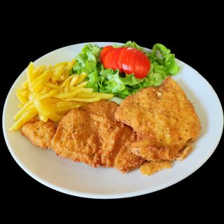 Milanesa de Pollo con Patatas