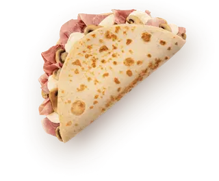 Piadina con mozzarella e prosciutto cotto