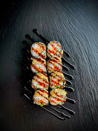 Deep-fried salmon roll