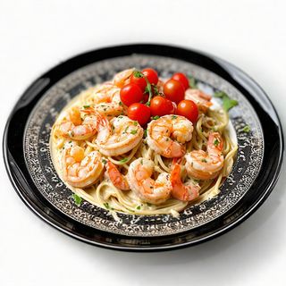 Zelene tagliatelle s kozicama i dimljenim lososom