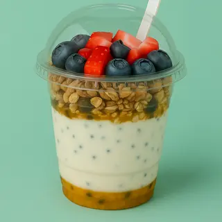 Parfait de Maracuyá y Frutos Rojos