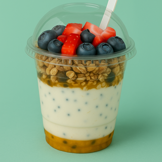 Parfait de Maracuyá y Frutos Rojos