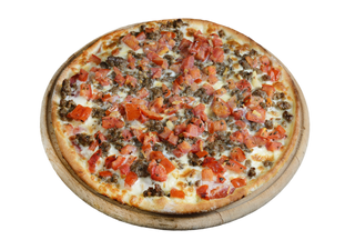 Pizza Callabresse Con Insallata Di Bruschetta Ø30cm