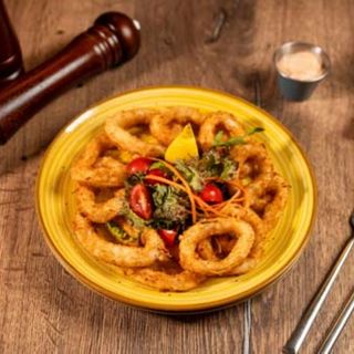 Calamar pane cu sos calipso