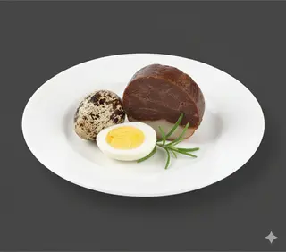Казы и перепелиные яйца