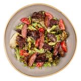 Салат з курячою печінкою, пармезаном та грушею в червоному вині (200г)