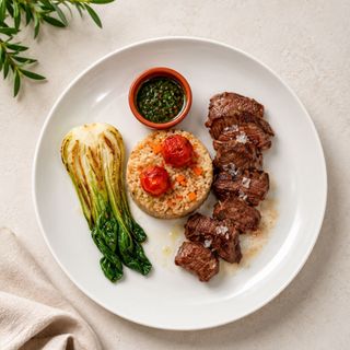 Picaña asada con chimichurri