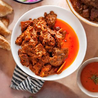 Mutton Bhuna Ghost on Bone with Naan