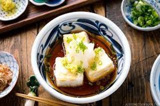 Tofu con gamberi