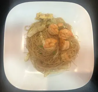 Fideos Chinos Con Gambas