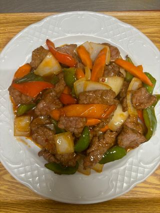 Ternera con salsa picante