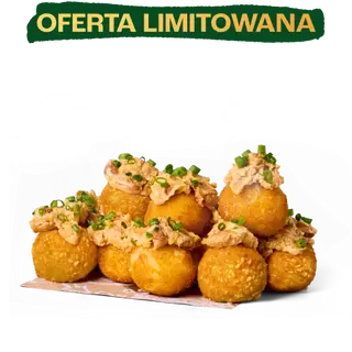 SMAŻONE KULKI SEROWE MIX Z SOSEM KURKOWYM 8 SZT.