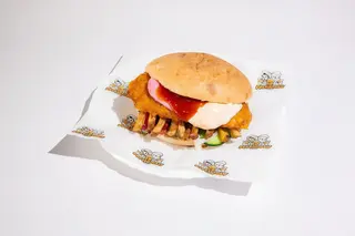 Hamburgher snitel pui