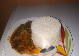 Rice beef with Mixed Vegetables