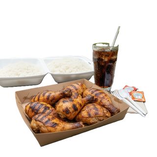 8-piece grilled chicken combo with large rice & soda