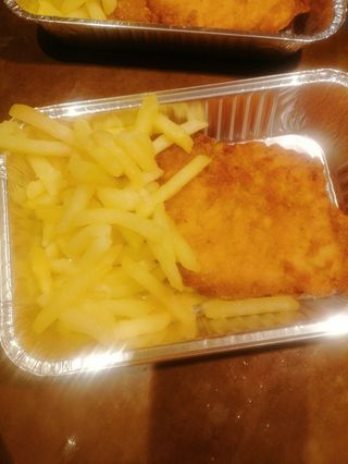 Lubianska con patatine fritte