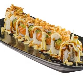 Salmón Con Cebolla Frita