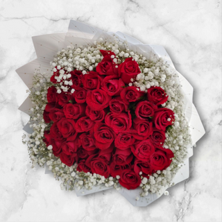 40pcs splash red bouquet 