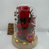 Cópula con leds y rosa ETERNA ROJA 