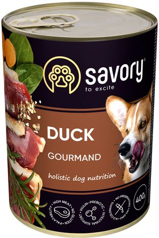 Корм SAVORY вологий повнораціонний для дорослих собак усіх порід 400г