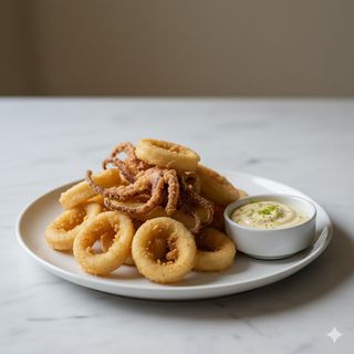 Calamares Fritos Con Mayonesa Cítrica (Ración)