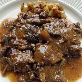 Fricandó de ternera con setas