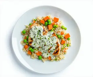 Piept de pui cu sos roquefort