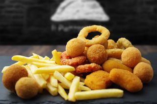 SILVERSTONE RING BOOM!! Fritto misto  mignon 25 pezzi + 4 salse + Patatine