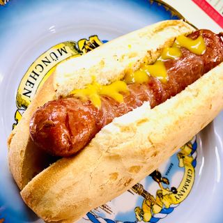 Baguette with german sausage + Fries+Coca-Cola Classic can - 0,33L