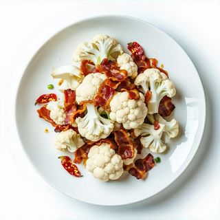 Cavolfiore con pancetta miniwok